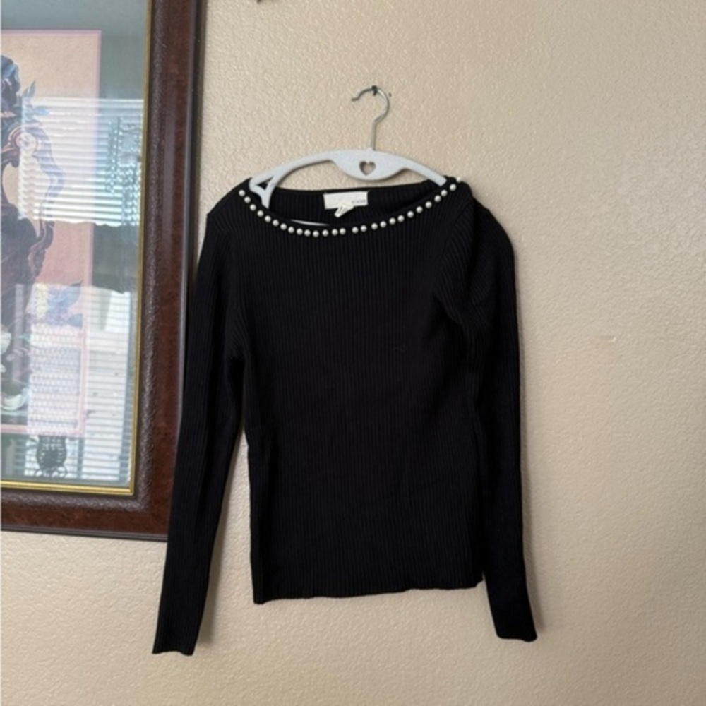 By Design Faux Pearl Top Size Large